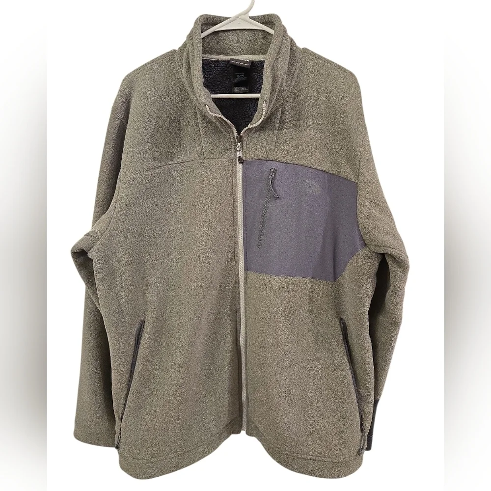 THE NORTH FACE CHIMBORAZO MEN'S FULL ZIP SHERPA LINED FLEECE JACKET. SIZE XL.